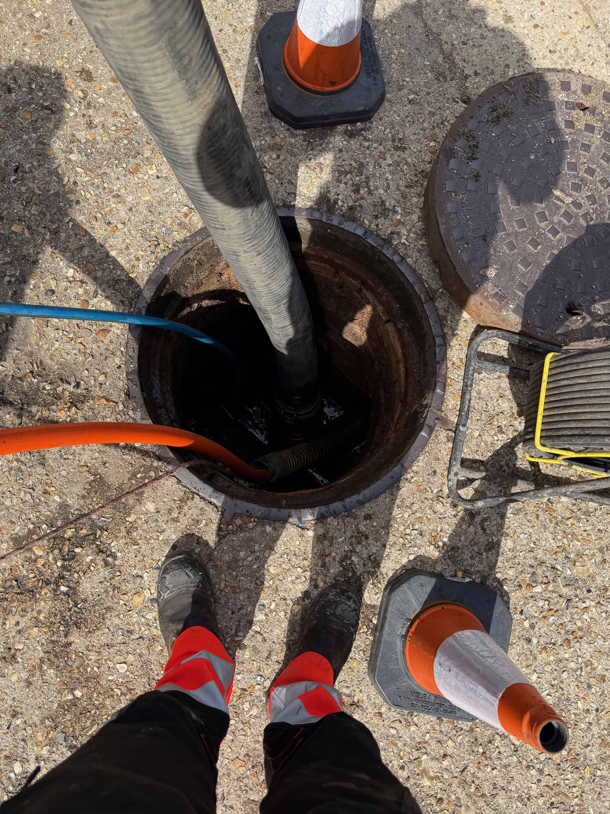 Drain inspection with camera equipment for blocked or damaged pipes. Emergency drain services availa.