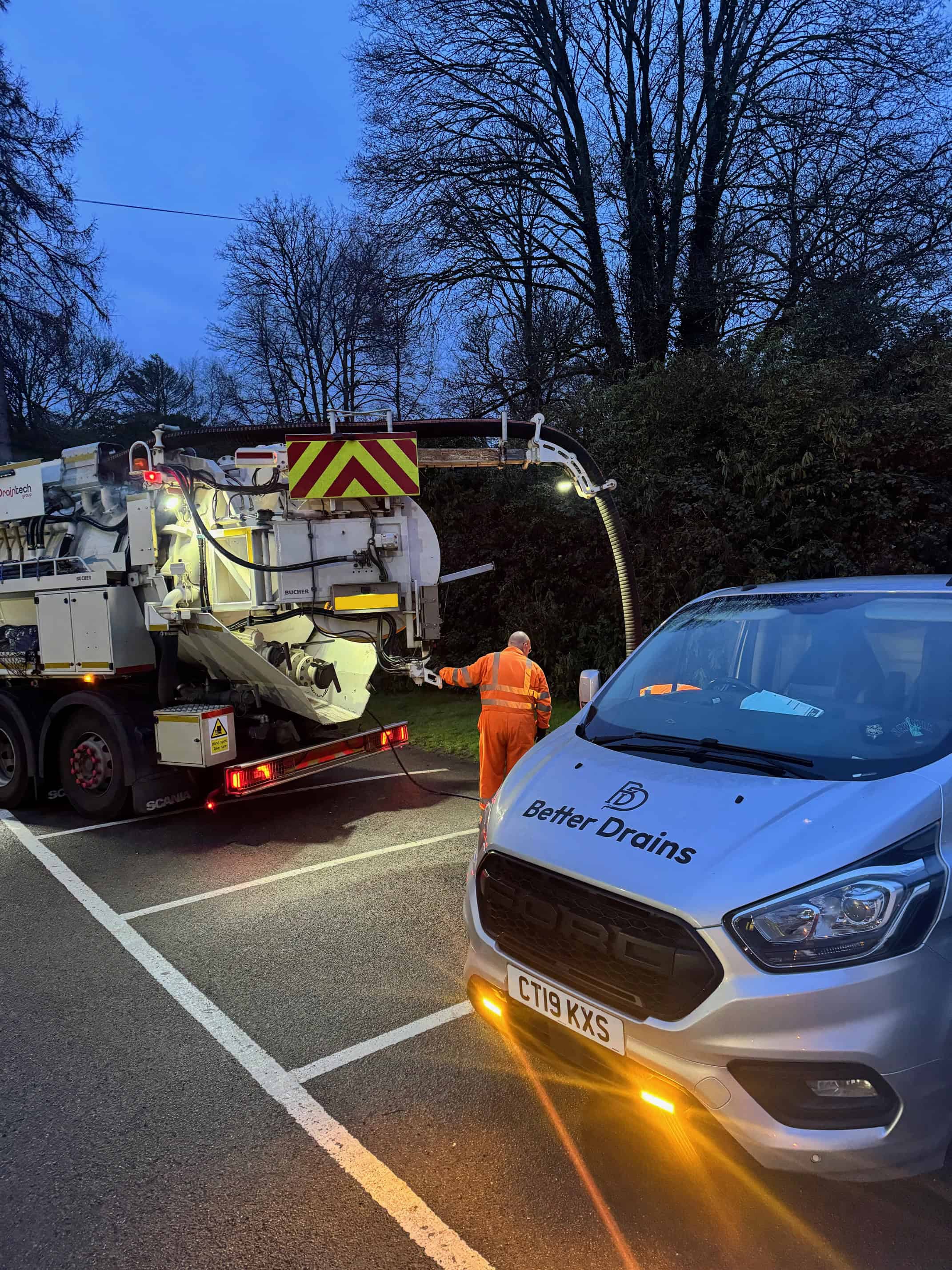 Emergency drain cleaning by Better Drains with specialist equipment.